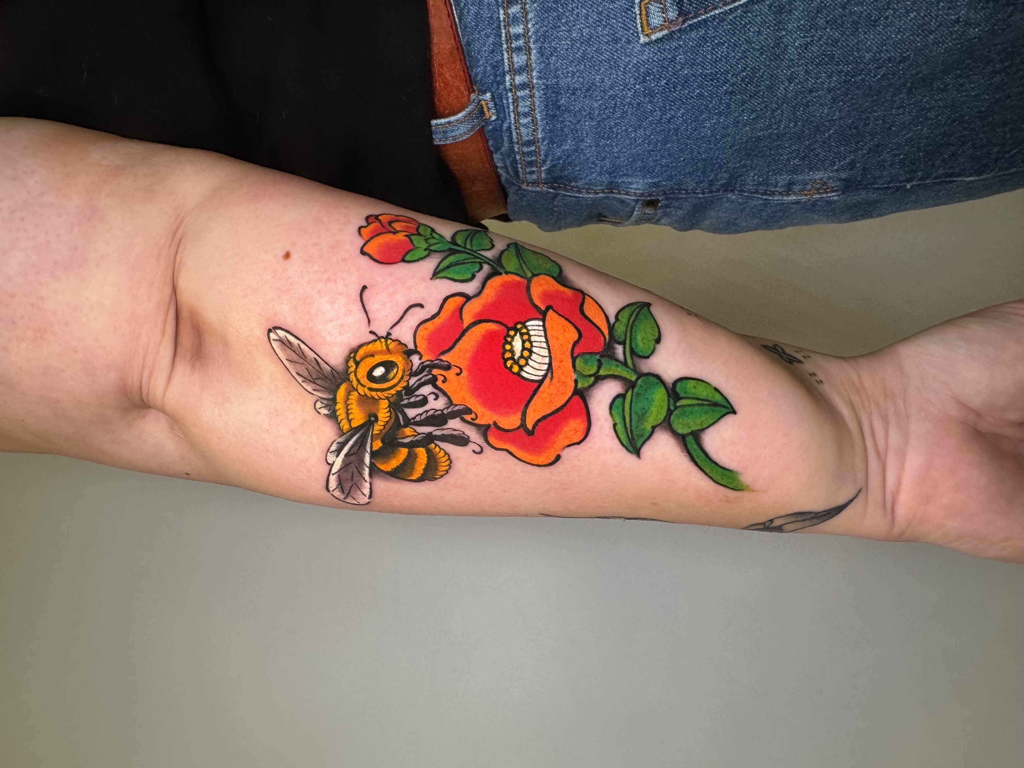 Bee and camelia