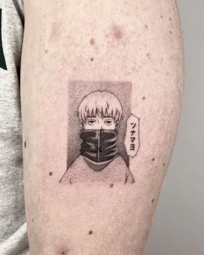 Toge Jujutsu Kaisen im Anime Style auf Oberarm von FLUX Tattooatelier in Leipzig