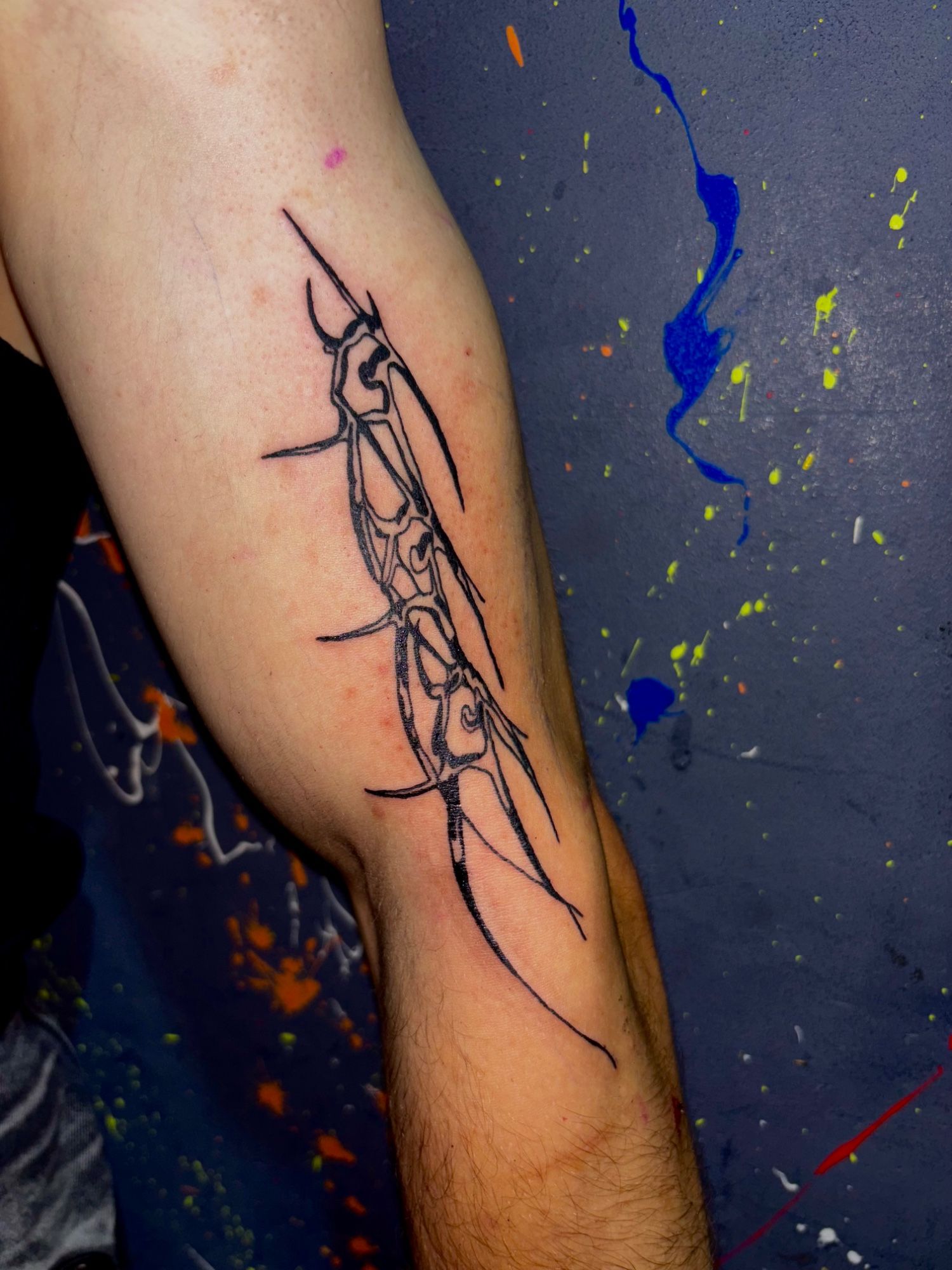 Abstract construct in style on Upper Arm by Nalu.ttt Leipzig