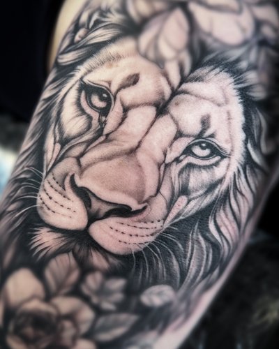 Löwe in Black & Gray style by Jk_tattooandart 92637
