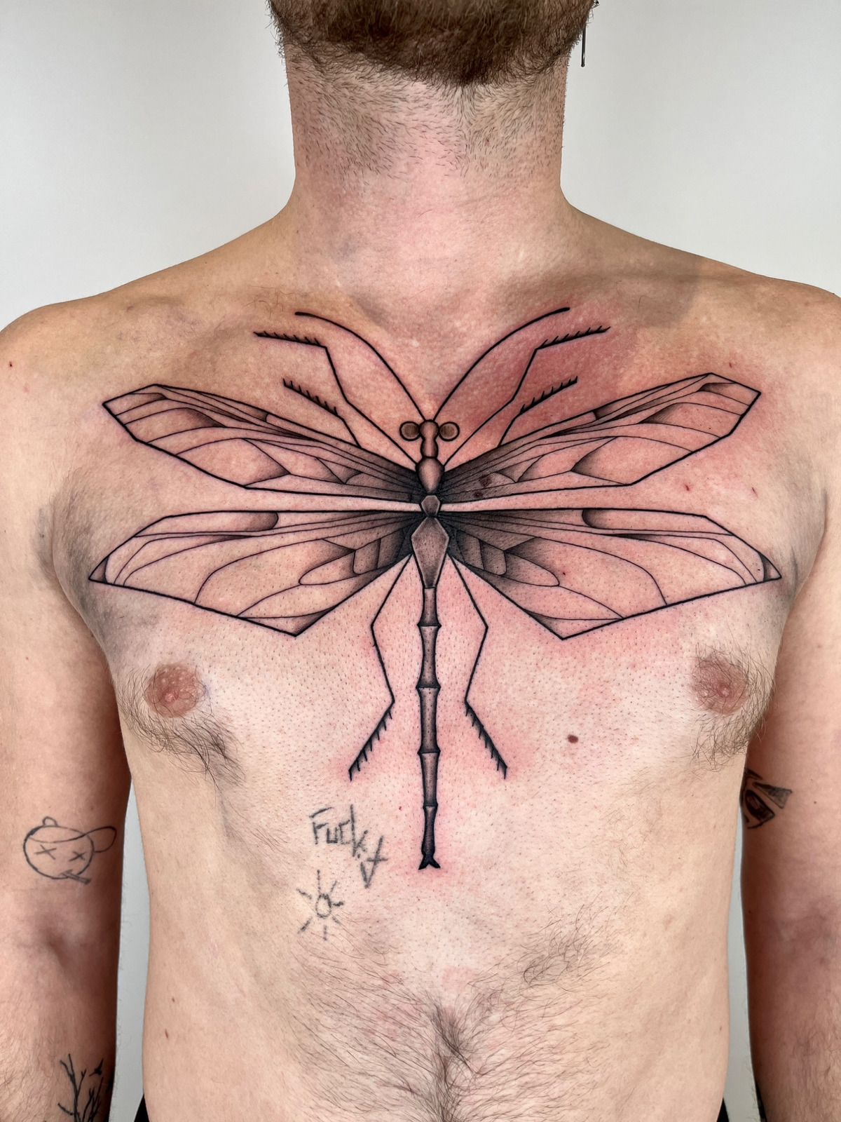 Libelle Geometrisch Brust im Illustrative Style auf von susigrck in Leipzig