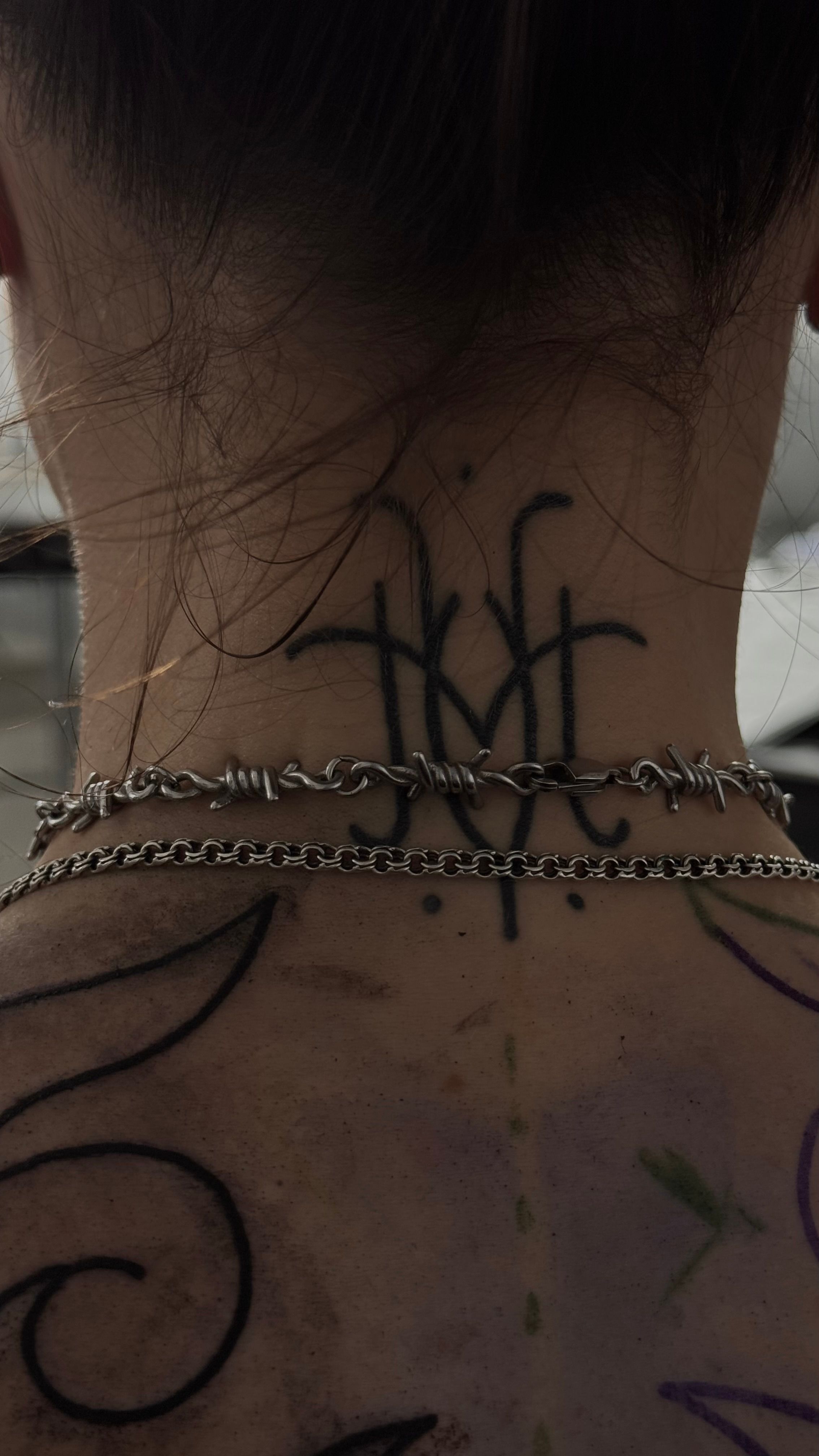 bold ornament in Ornamental style on Neck by studio gamine Freiburg im Breisgau