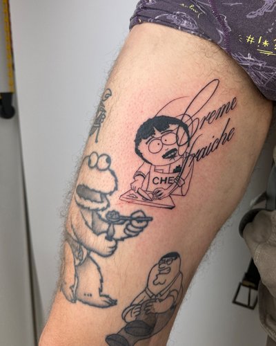 South Park im Blackwork Style von Dahlhuus in Leipzig