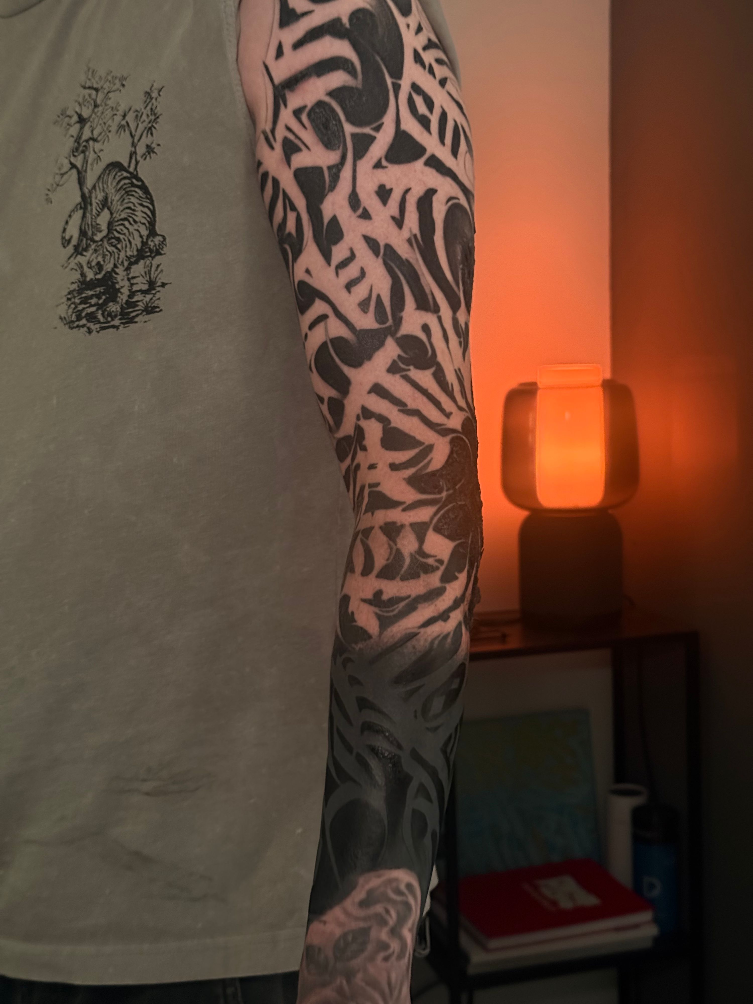 Calligraffiti Oranmental in Abstract style on Forearm by Solution Ink Wildau