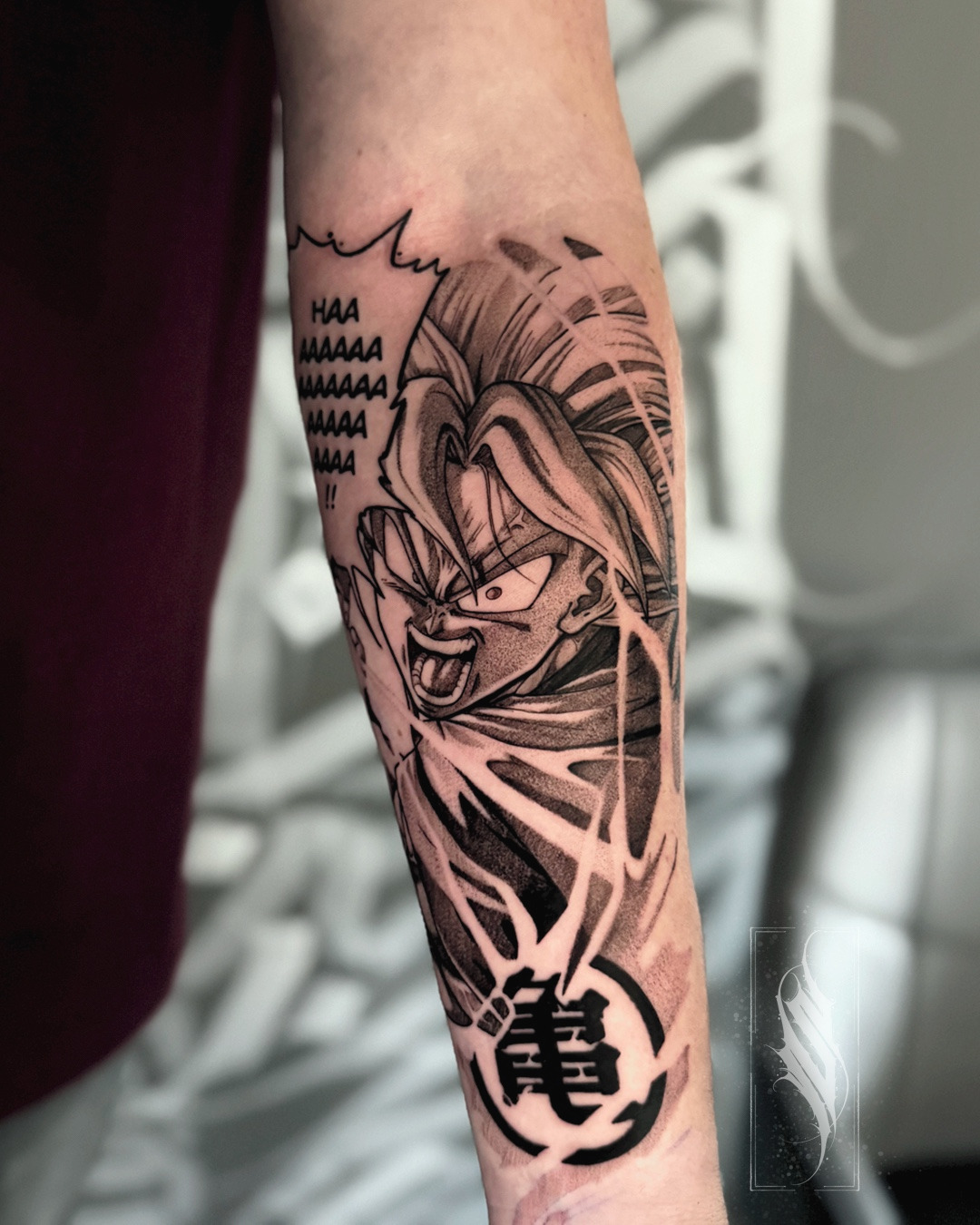 Son goku Anime Arm im Style auf Unterarm von Sorag Letters in Wildau