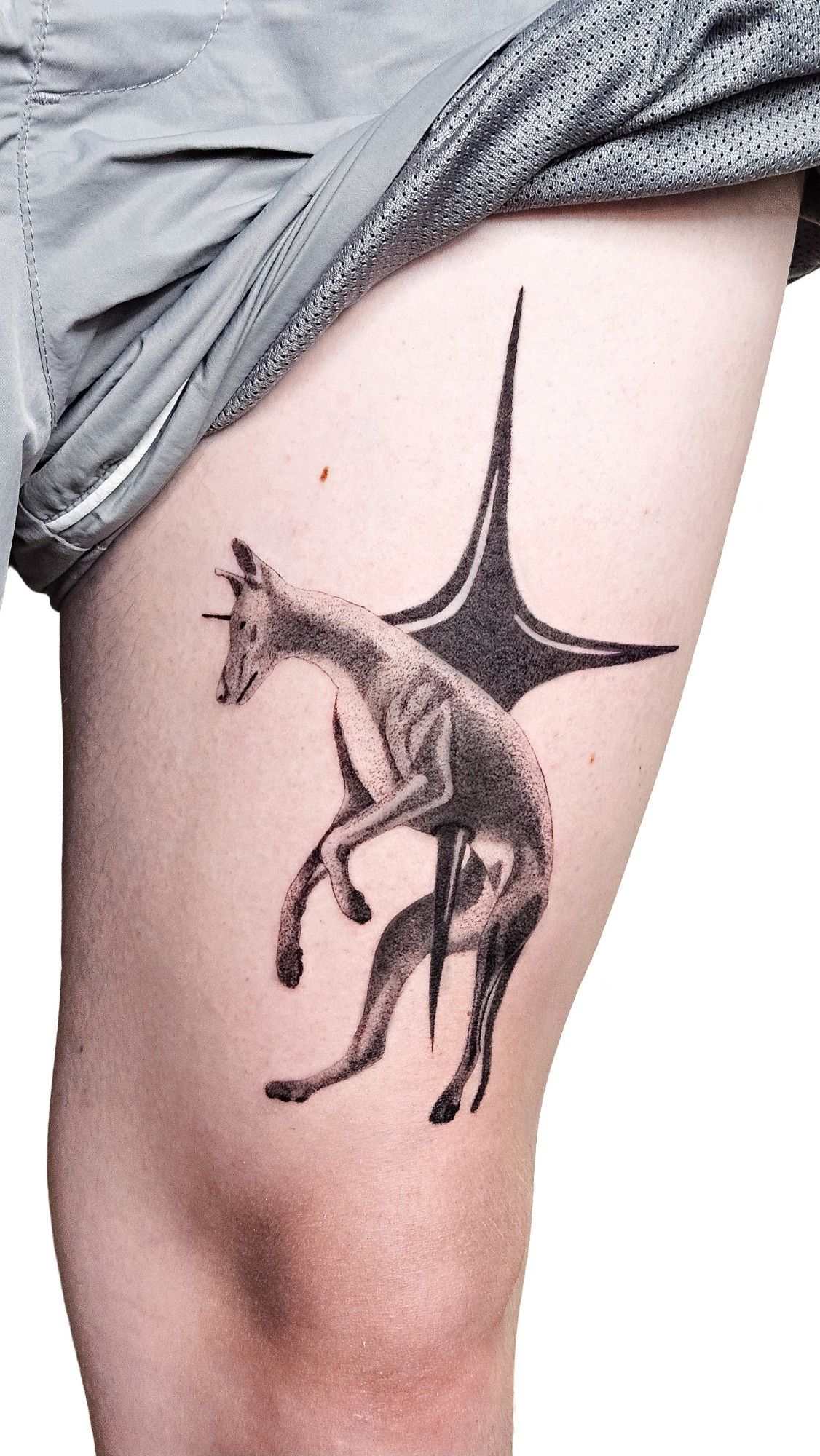 Windhund in Fineline style on Leg by Sunny 79 Freiburg im Breisgau