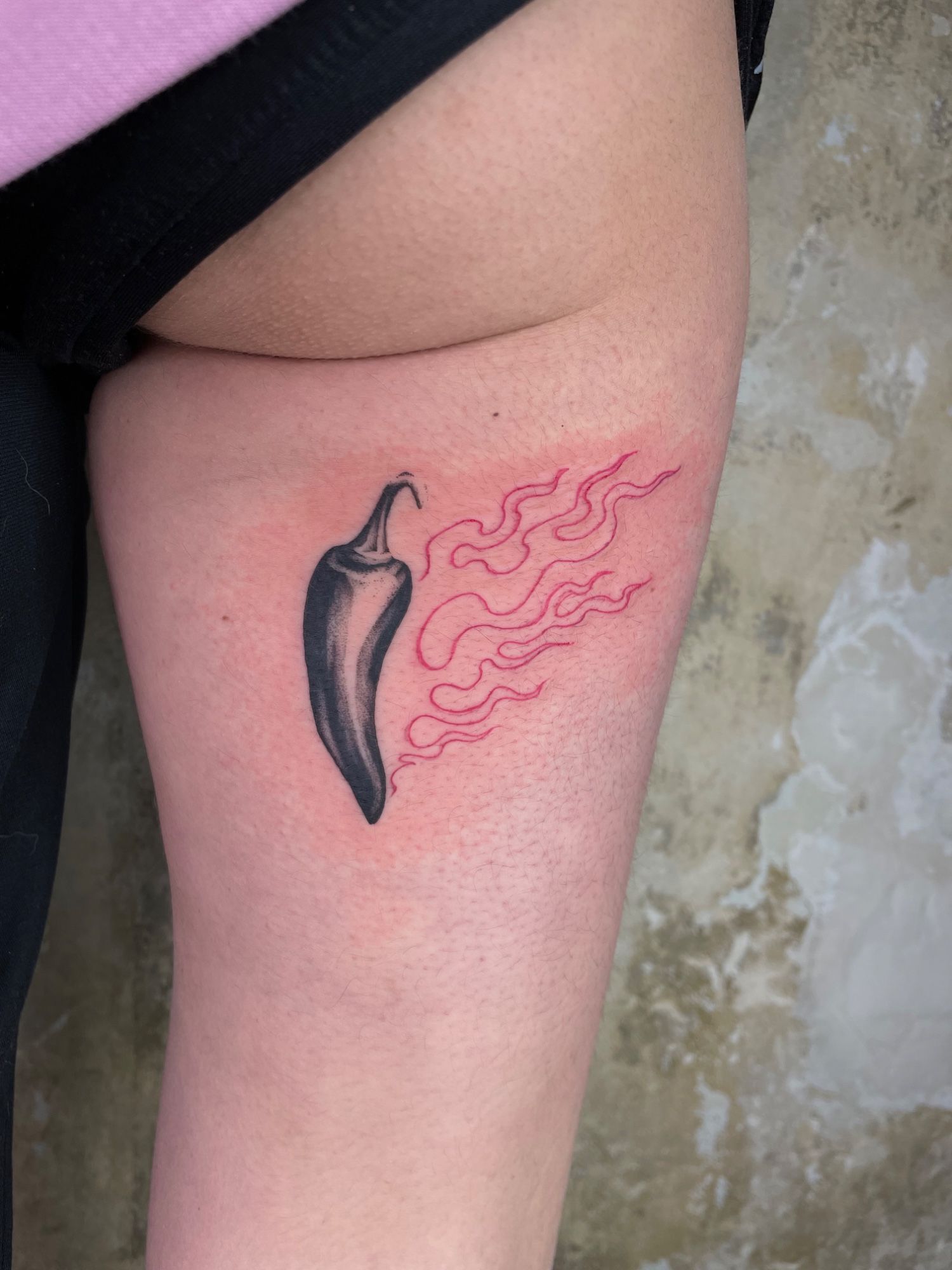 Graphical chilli in Illustrative style by Blckhrttt Leipzig