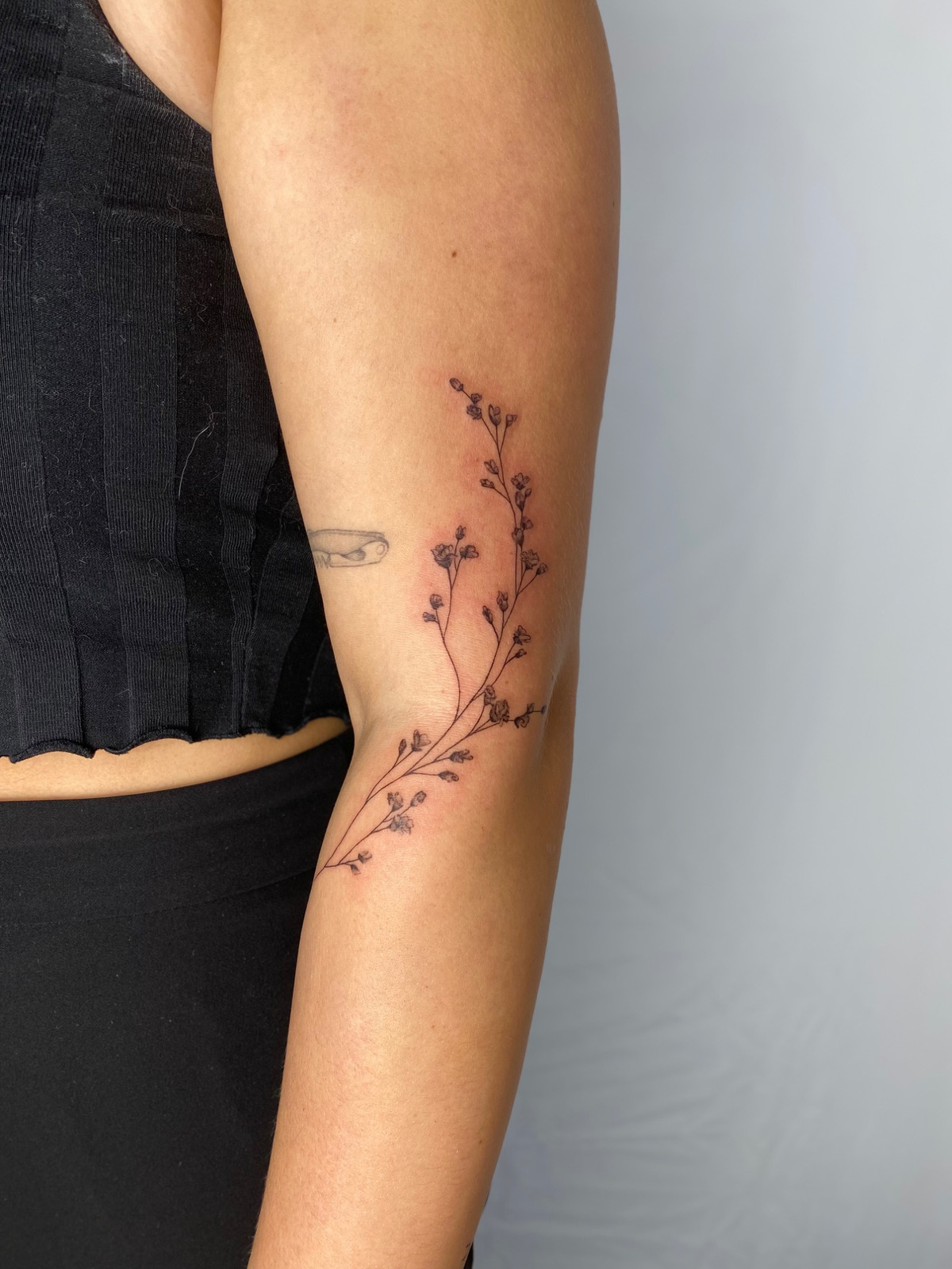 Floral in Botanical, style on Forearm by Sadmeply Tattoo Hamburg