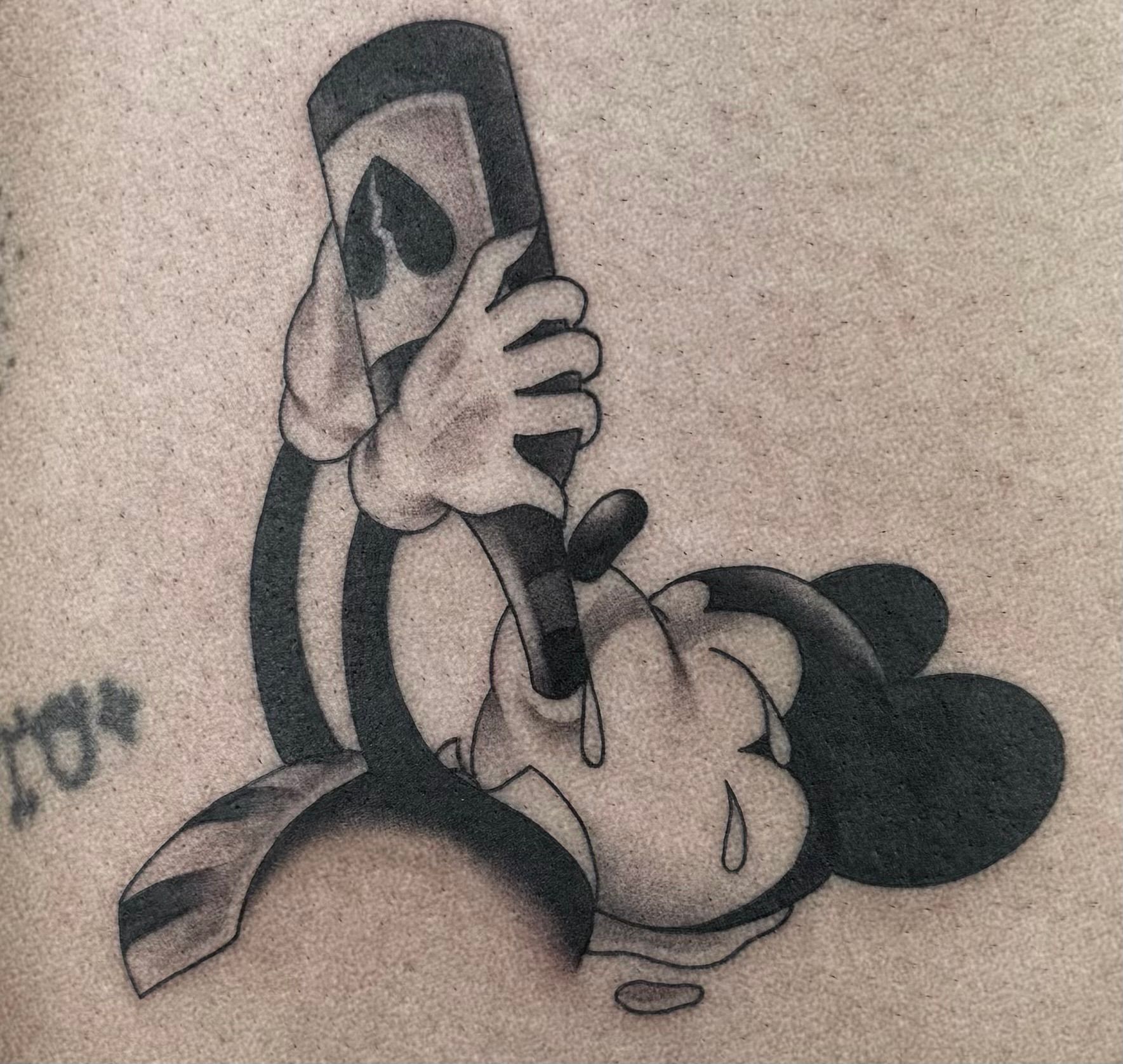 Mickey Mouse im Black & Gray Style von Haskin in Leipzig