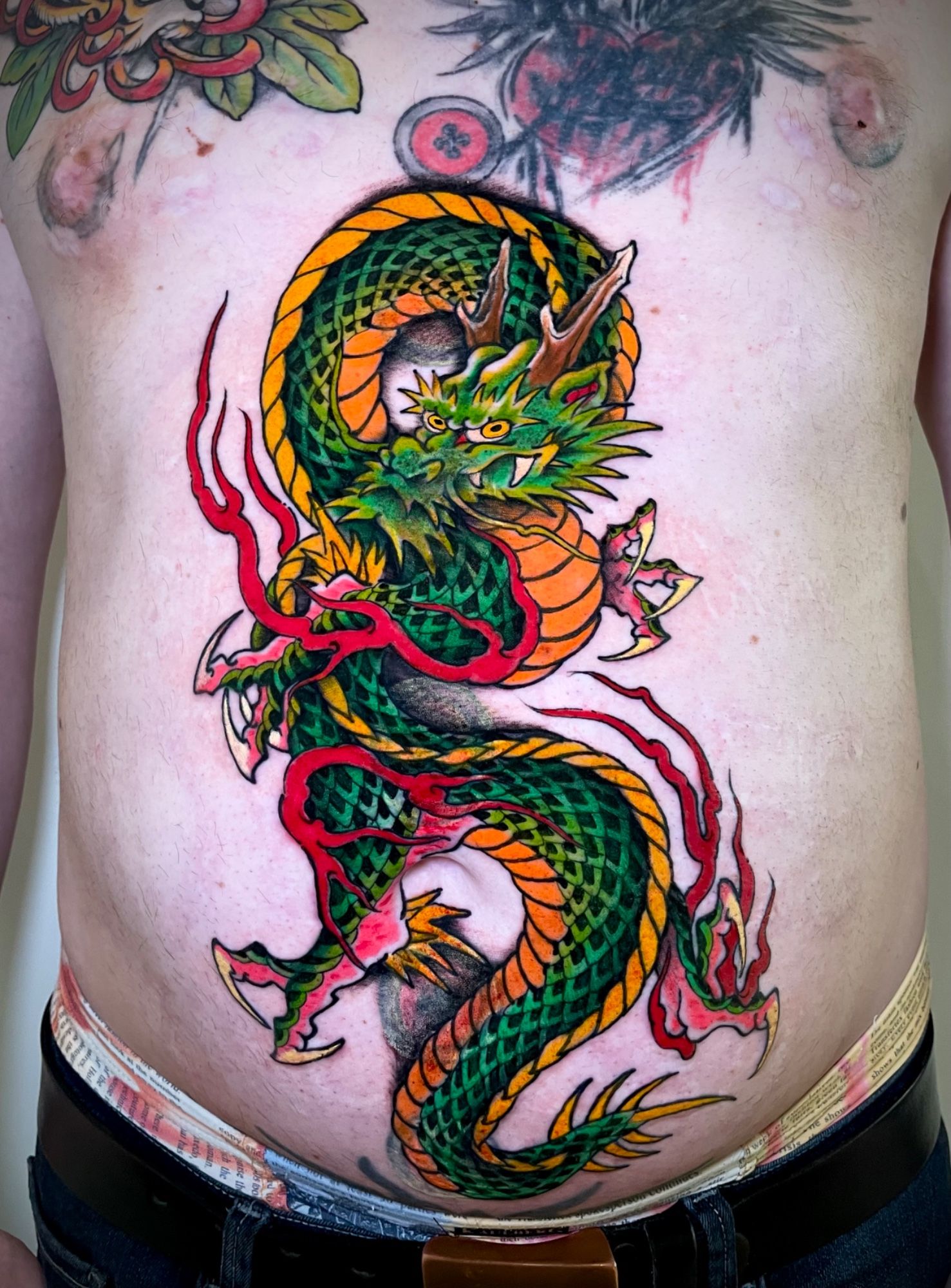 Japanese dragon im Style auf Bauch von TremUno in Leipzig