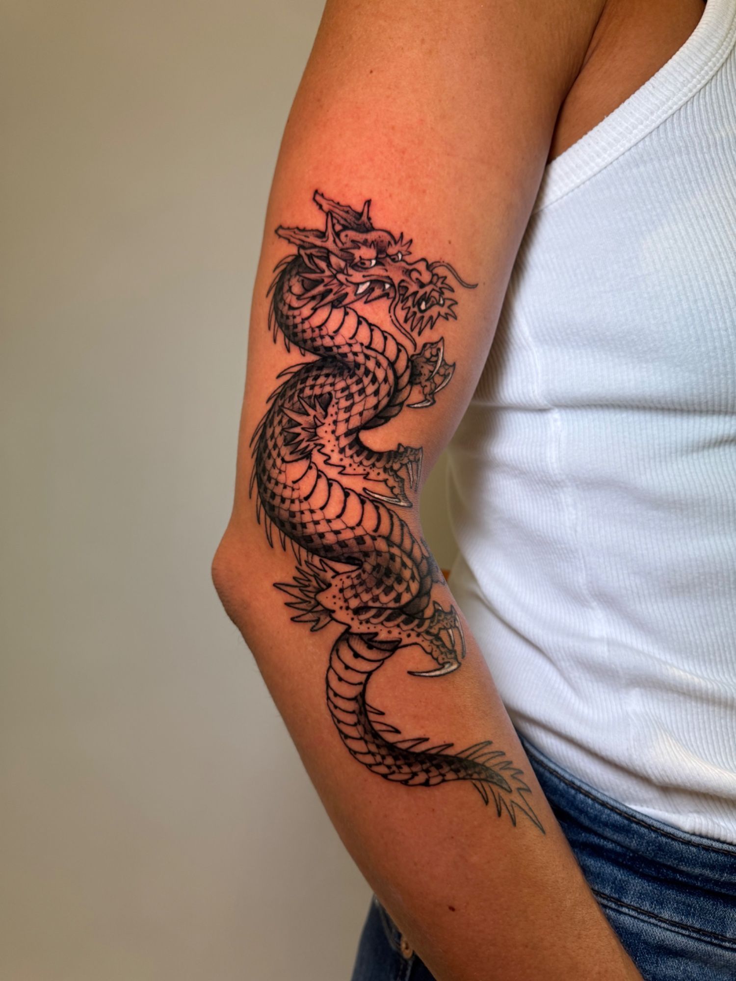 Japanese Dragon im Style auf Unterarm von TremUno in Leipzig