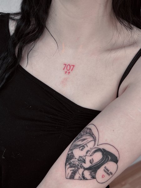 From anime "Nana" in style on Upper Arm by Atelier tat Leipzig