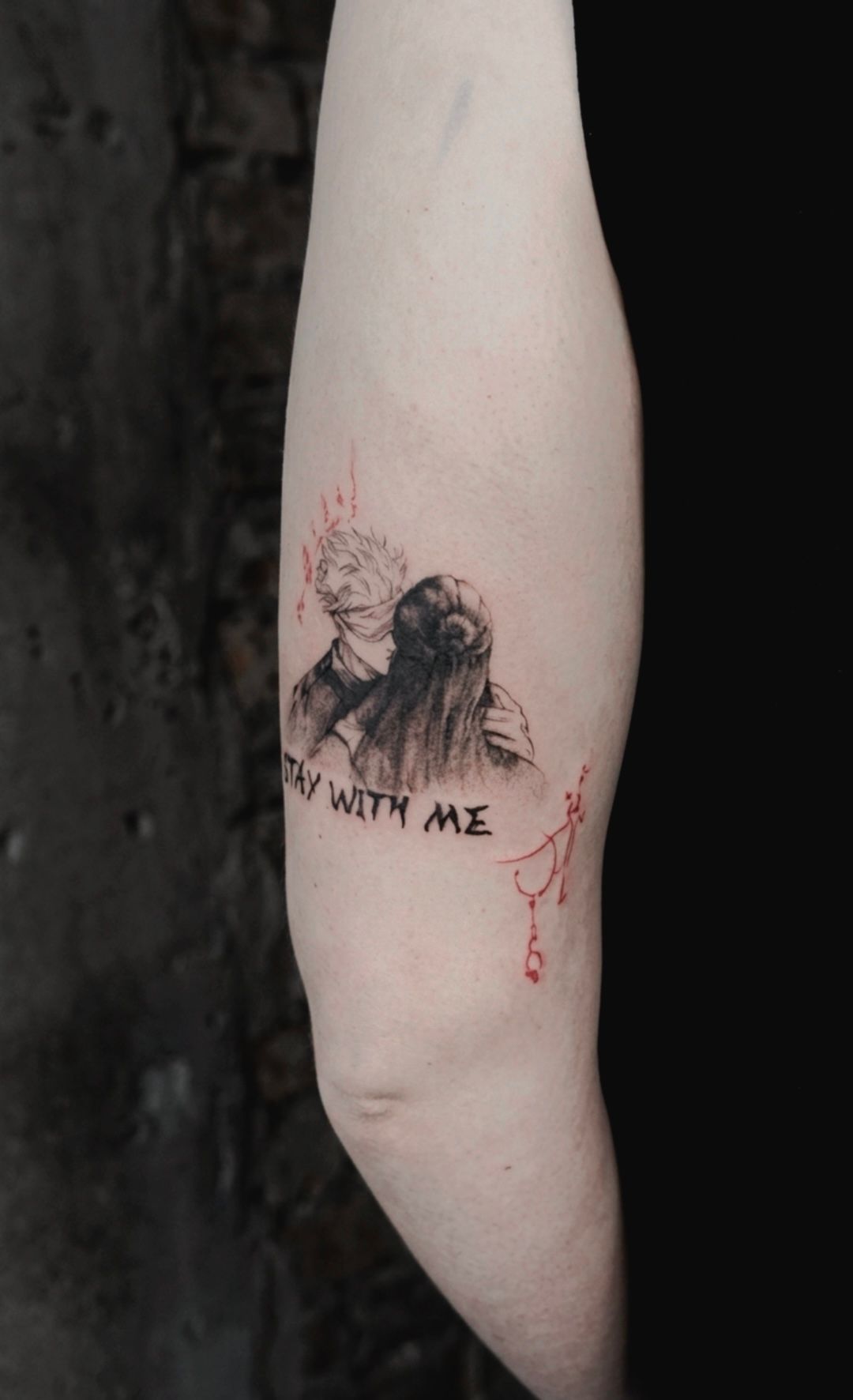 Satogeto JJK im Anime Style auf Oberarm von Atelier tat in Leipzig